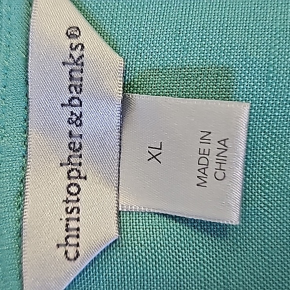 Christopher‎ & Banks cardegan open jacket. Lovely shade of green. linen/rayon XL - Picture 6 of 8